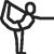 Icono de postura de yoga.
