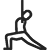 Icono de postura de yoga.
